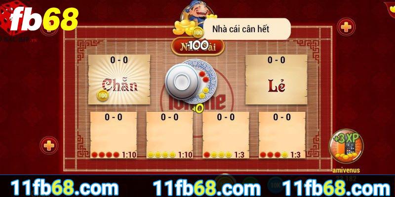 Xóc đĩa tại sảnh game bài FB68